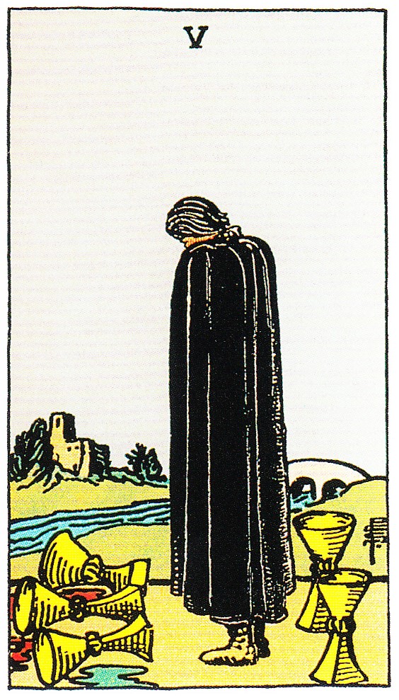Die 5 der Kelche Tarot Tageskarte